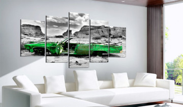 Tablou - Green retro car at Colorado Desert - Img 4