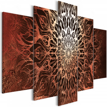 Tablou - Hypnosis (5 Parts) Orange Wide - Img 1