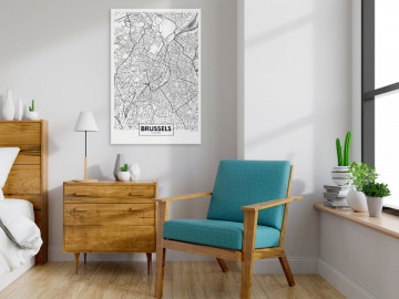 Tablou - Map of Brussels (1 Part) Vertical - Img 2