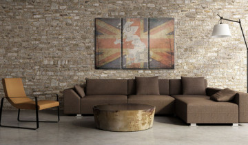 Tablou - Map of Great Britain - triptych - Img 4