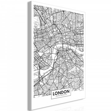 Tablou - Map of London (1 Part) Vertical - Img 1