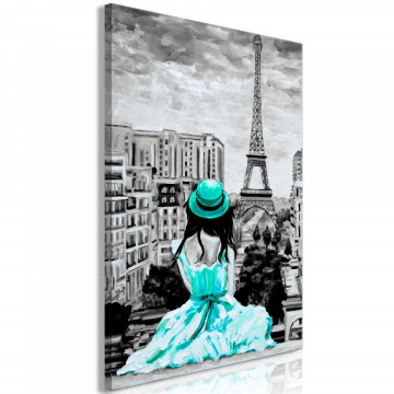 Tablou - Paris Colour (1 Part) Vertical Green - Img 1