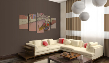 Tablou - Romantic gondolas - 5 pieces - Img 4
