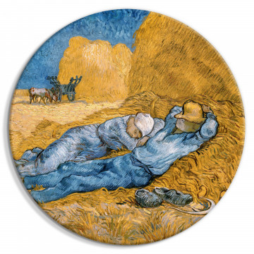 Tablou rotund - Noon: Rest from Work (Vincent Van Gogh) - Img 1