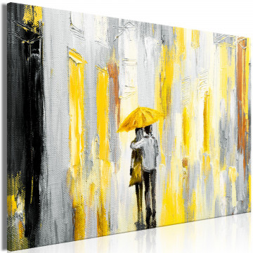 Tablou - Umbrella in Love (1 Part) Wide Yellow - Img 1