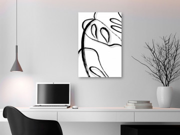 Tablou - White Monstera (1 Part) Vertical - Img 1