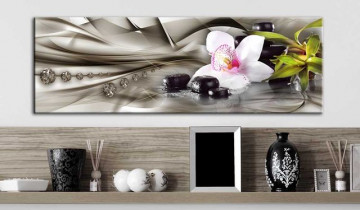 Tablou - Zen composition: orchid, bamboo and stones - Img 4