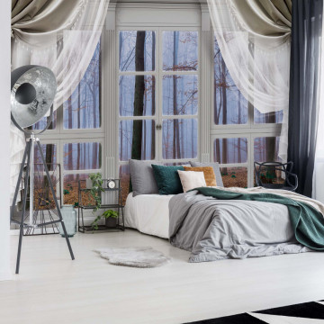 3D Door View Misty Forest Photo Wallpaper Wall Mural - Img 16