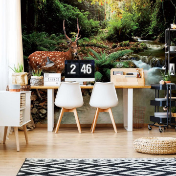 Deer In Forest Photo Wallpaper Wall Mural - Img 2