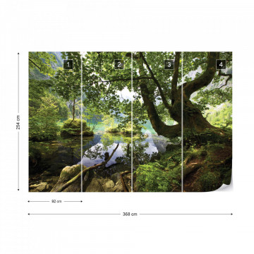 Forest Trees Lake Photo Wallpaper Wall Mural - Img 11