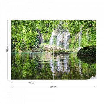 Fototapet - Cascadă în Pădure - Img 14