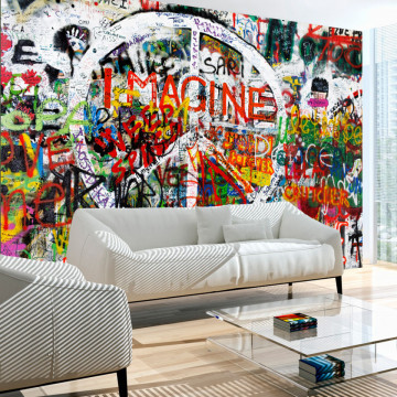 Fototapet - Hippie Graffiti - Img 1