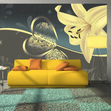Fototapet - Lily in shades of gray - Img 1