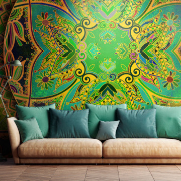 Fototapet - Mandala: Emerald Fantasy - Img 1