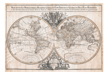 Fototapet - Mappe-Monde Geo-Hydrographique - Img 2