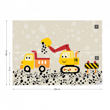Fototapet - Muncind cu Lorry & Digger8
