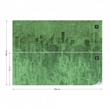 Fototapet - New York City – Efect Grafic Verde - Img 5