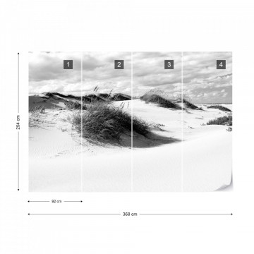Fototapet - Peisaj cu Dune de Nisip – Alb-Negru - Img 12