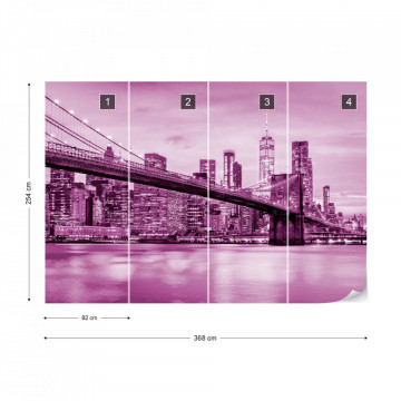 Fototapet - Podul Brooklyn NYC – Violet - Img 10