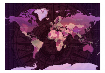 Fototapet - Purple World Map - Img 2