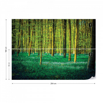Green Forest Trees Photo Wallpaper Wall Mural - Img 5