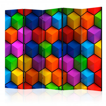 Paravan - Colorful Geometric Boxes II [Room Dividers] - Img 1
