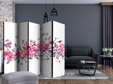 Paravan - Flowers and Butterflies II [Room Dividers] - Img 2