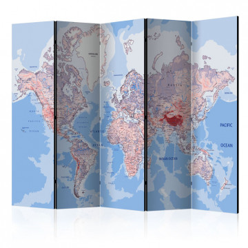 Paravan - Room divider – World map - Img 1