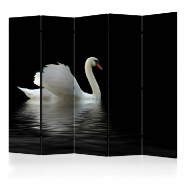 Paravan - swan (black and white) II [Room Dividers] - Img 1