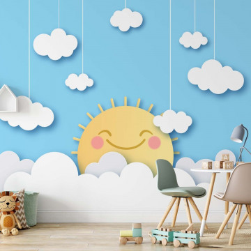 Soare Vesel printre Nori – Efect Papercut - Img 2