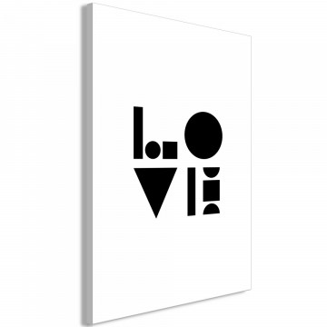 Tablou - Black, White and Love (1 Part) Vertical - Img 1