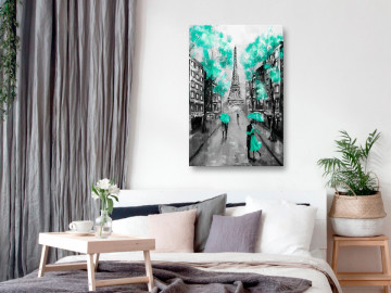 Tablou - Paris Rendez-Vous (1 Part) Vertical Green - Img 2