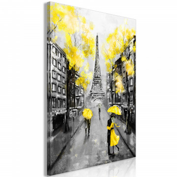 Tablou - Paris Rendez-Vous (1 Part) Vertical Yellow - Img 1