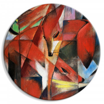 Tablou rotund - The Foxes (Franz Marc) - Img 1