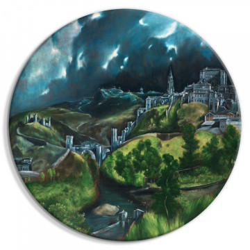 Tablou rotund - View of Toledo (El Greco) - Img 1