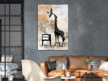 Tablou - Television Giraffe (1 Part) Vertical - Img 1