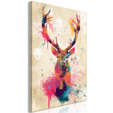 Tablou - Watercolor Deer (1 Part) Vertical - Img 1