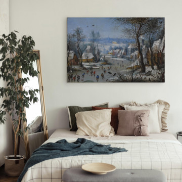 Tablou - Winter Landscape with a Bird Trap - Img 2