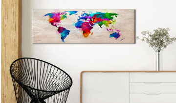 Tablou - World Map: Finesse of Colours - Img 4