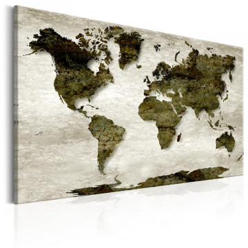 Tablou - World Map: Green Planet - Img 1