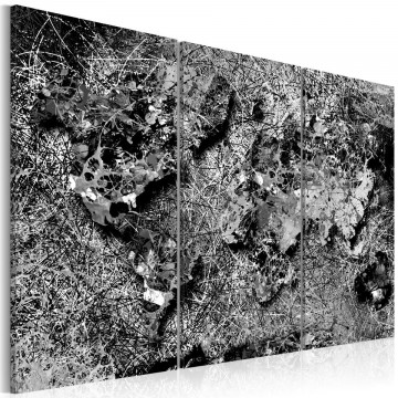 Tablou - World Map: Grey Thread - Img 1