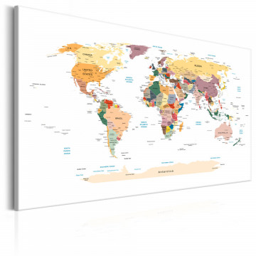 Tablou - World Map: Travel Around the World - Img 1