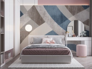 Tapet premium Geometrie liniara in culori - Img 3