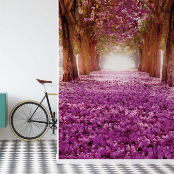 Flowers Trees Path Pink Photo Wallpaper Wall Mural - Img 19