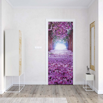 Flowers Trees Path Purple Photo Wallpaper Wall Mural - Img 21