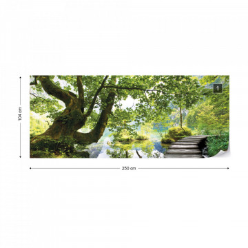 Forest Lake Path Photo Wallpaper Wall Mural - Img 11