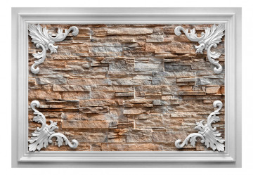 Fototapet - Brick in the Frame (Brown) - Img 2
