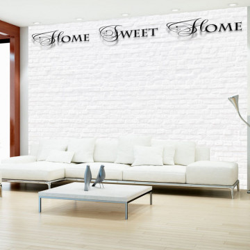 Fototapet - Home, sweet home - white wall - Img 1