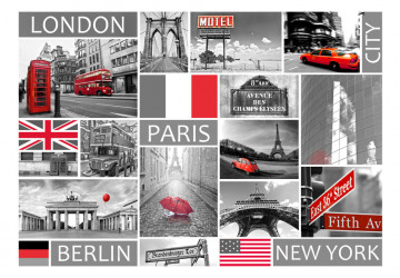 Fototapet - London, Paris, Berlin, New York - Img 2