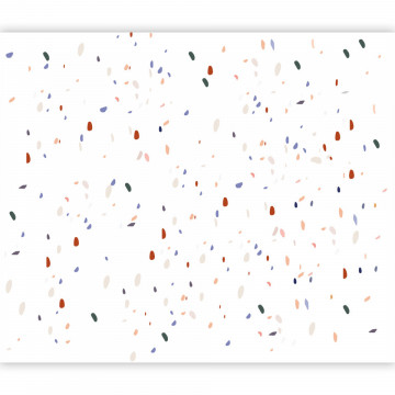 Fototapet - Model clasic Terrazzo pe fond alb - Img 2